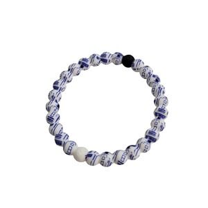 Lokai Unisex Star Wars R2-D2 Beaded Silicone Bracelet White Blue Size Large
